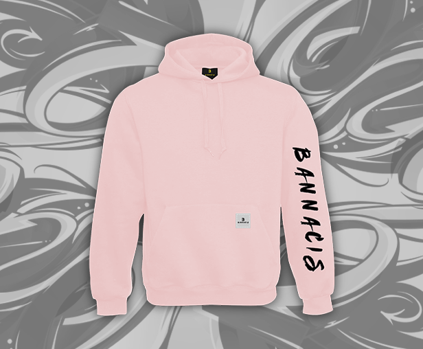 pink Bannacis branded hoodie