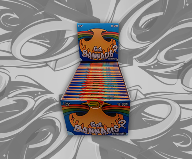 front of rainbow rolling paper box